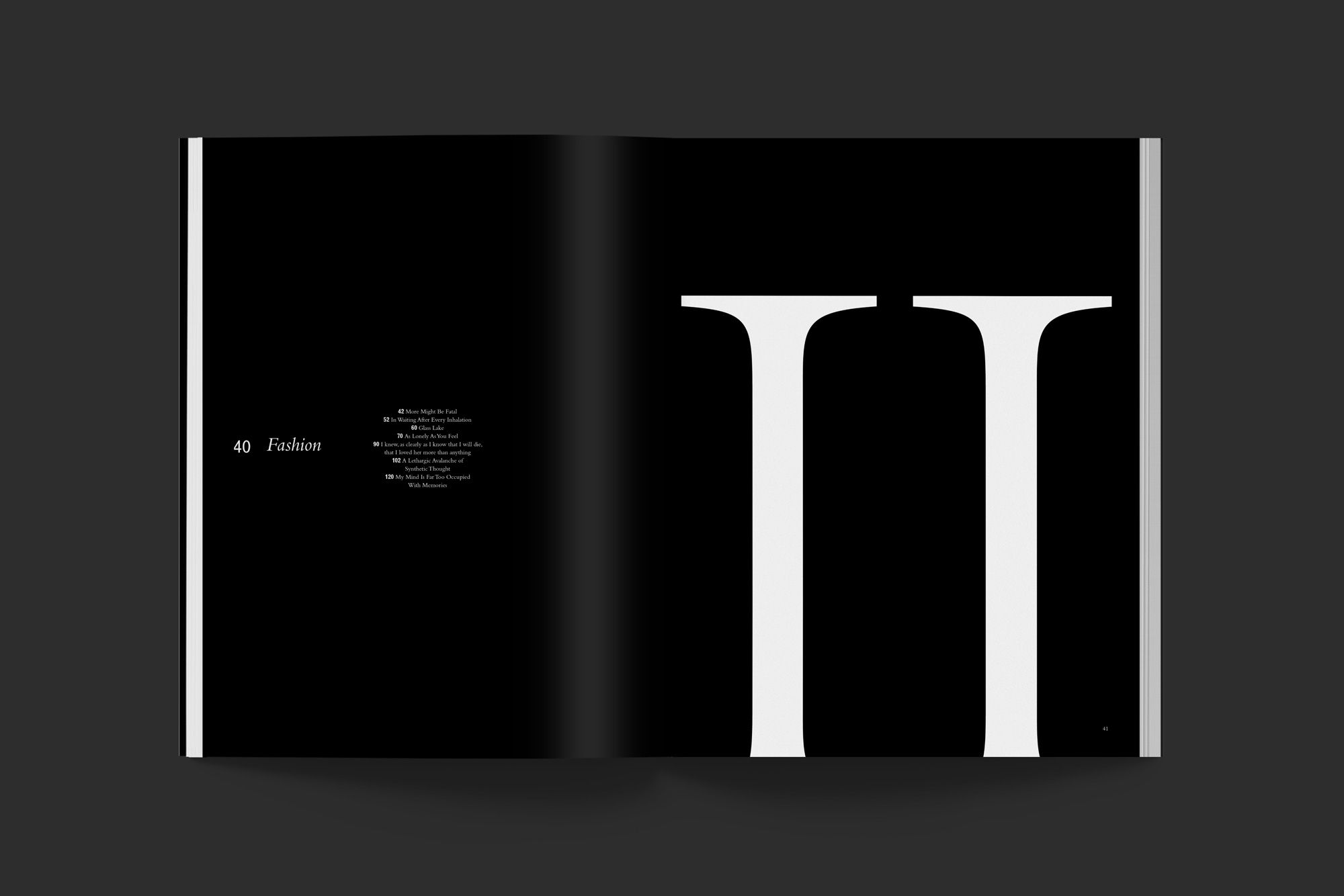 Chapter openers from fashion magazine Teeth