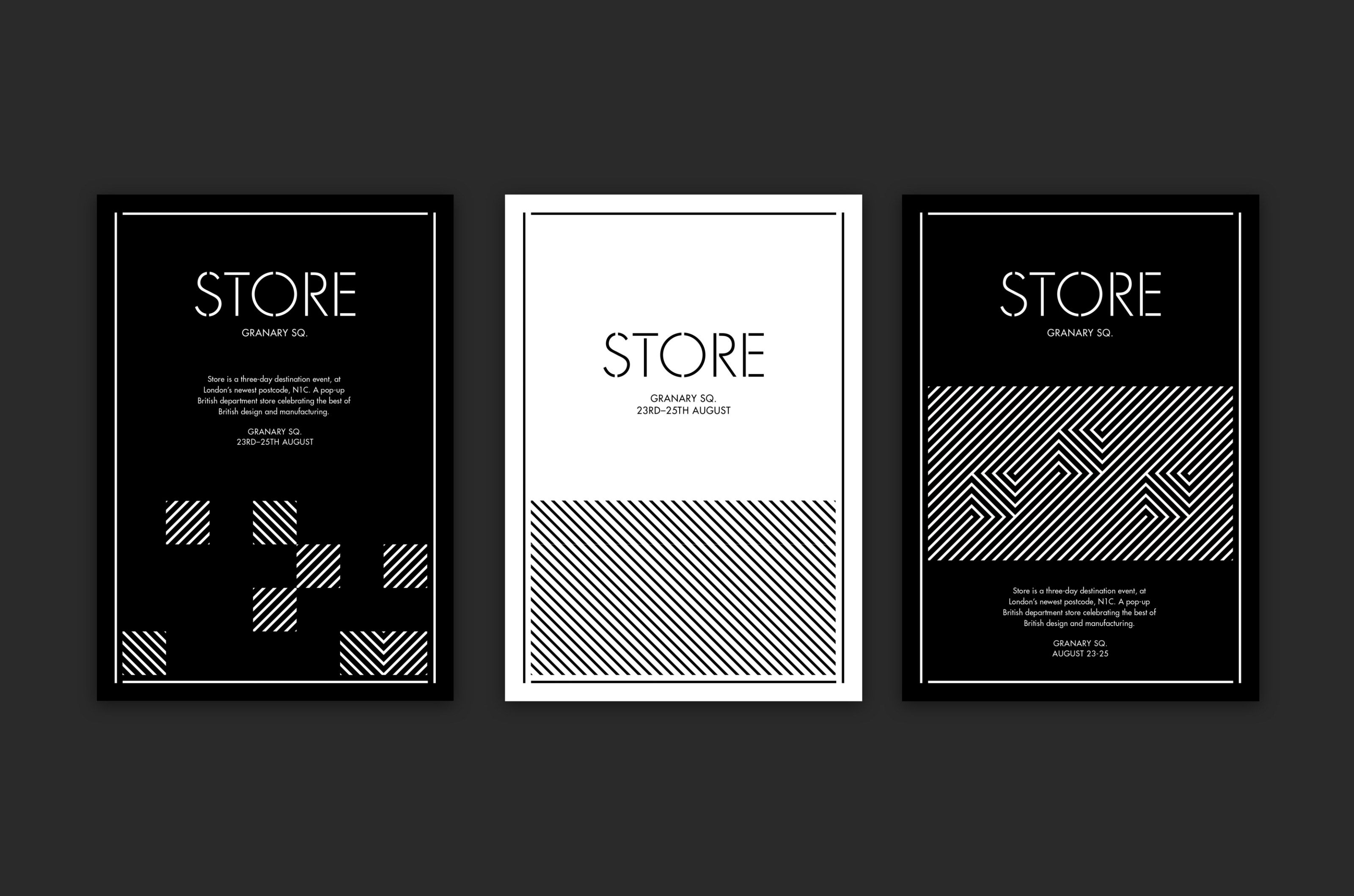 Brand identity for pop-up shopping event Store