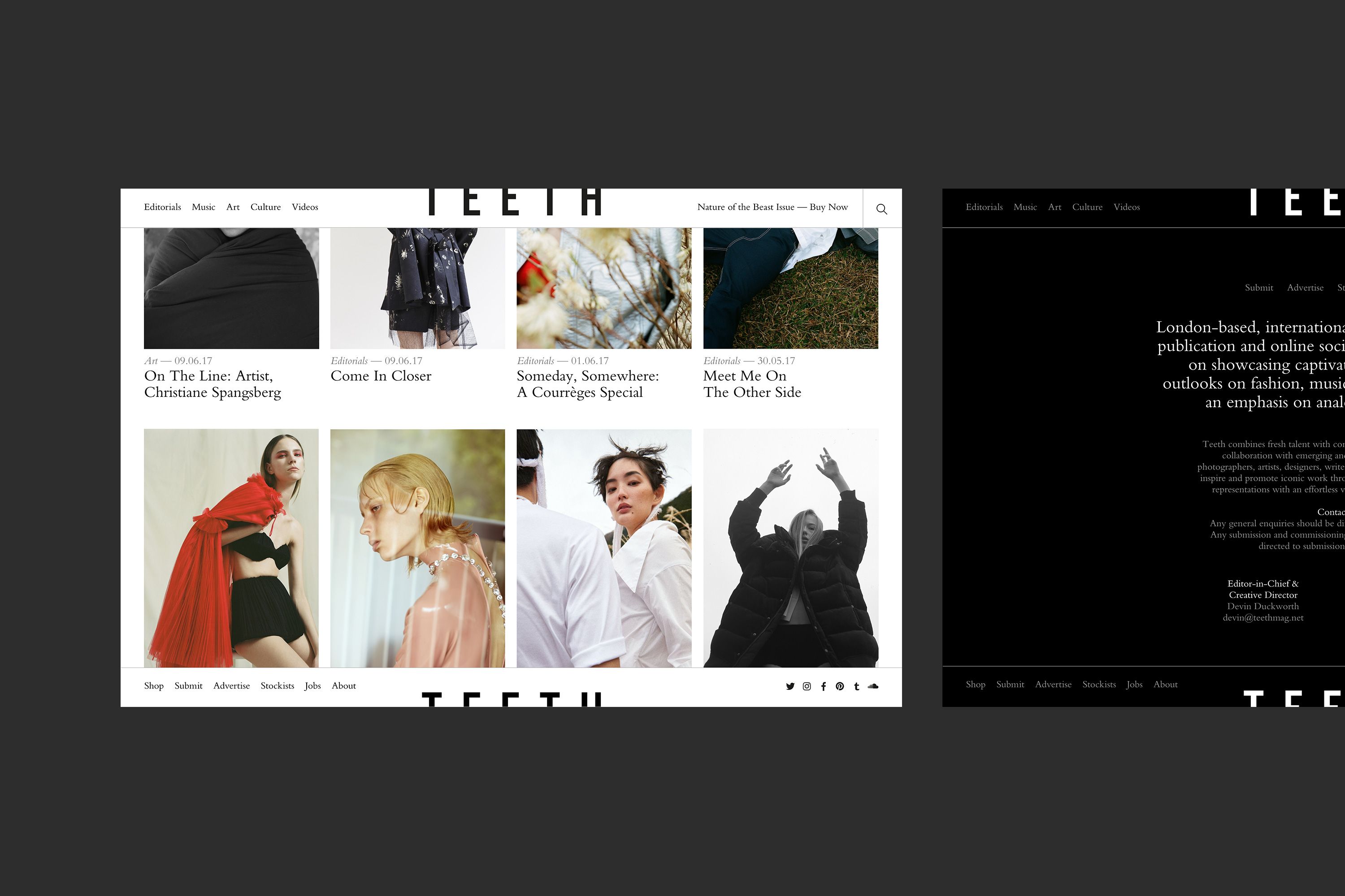 Teeth Magazine website