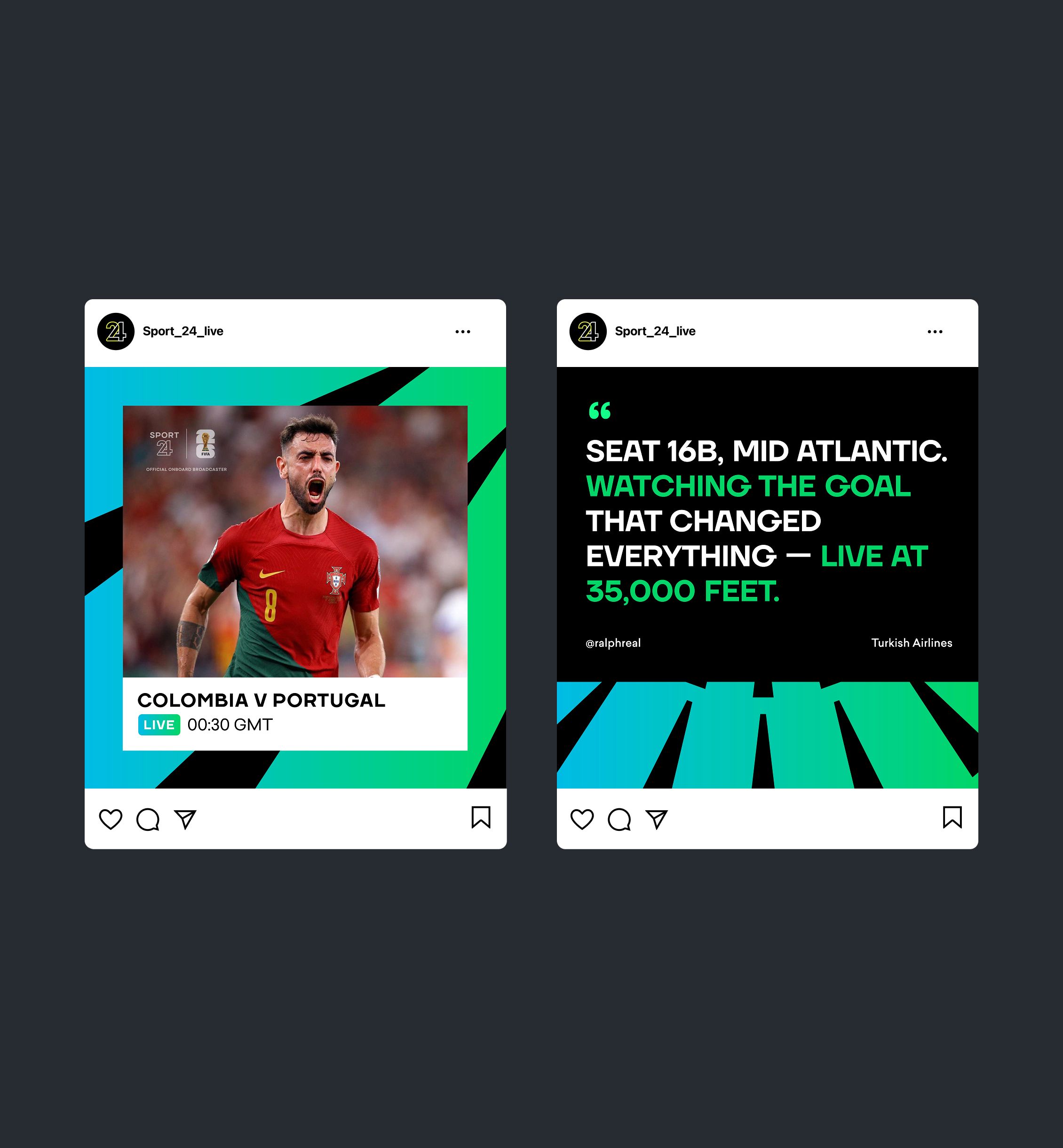 Instagram Stories application of the global identity created for Sport 24’s FIFA World Cup 26™ coverage.