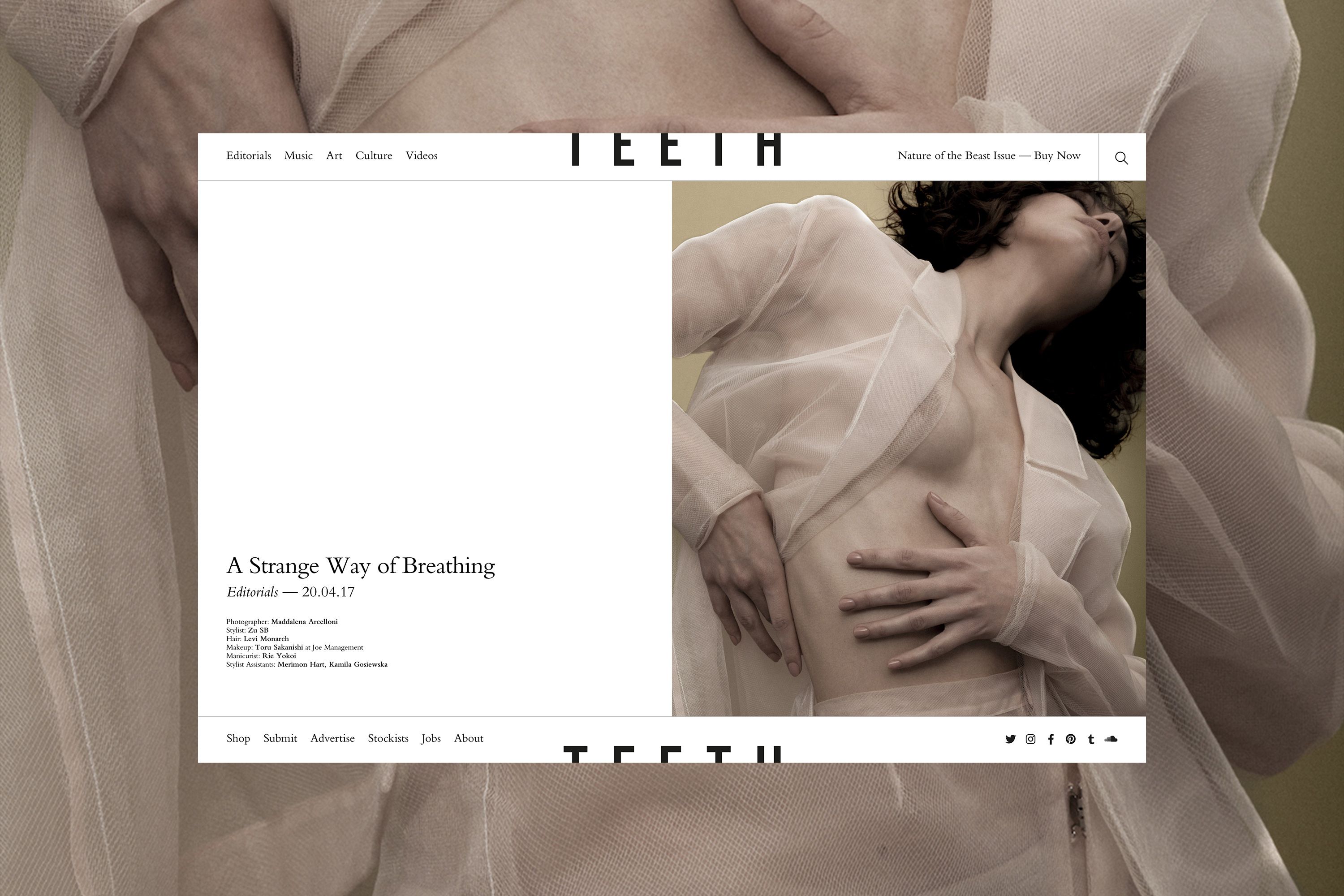 Teeth Magazine website