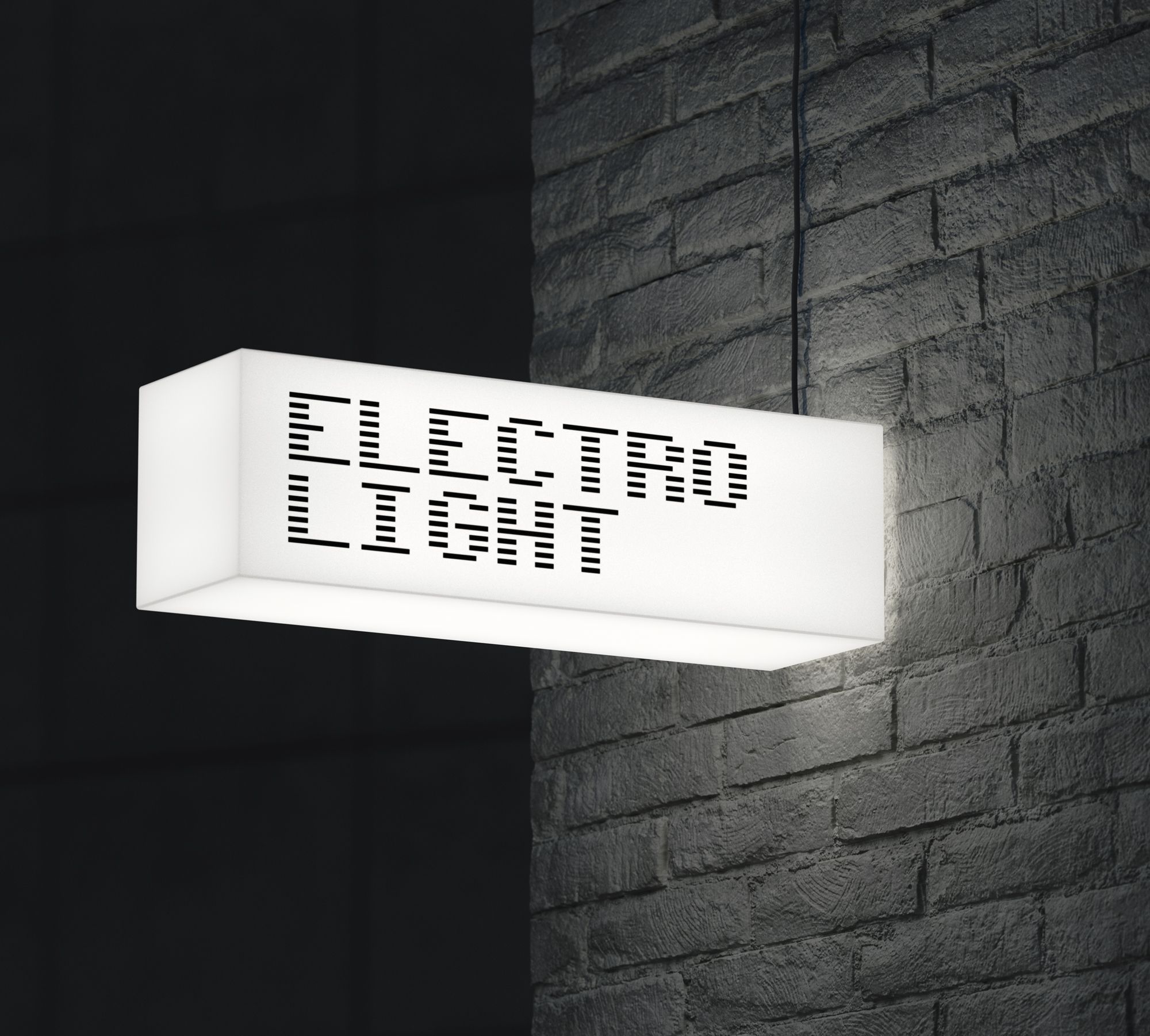 Electrolight logo on an office sign