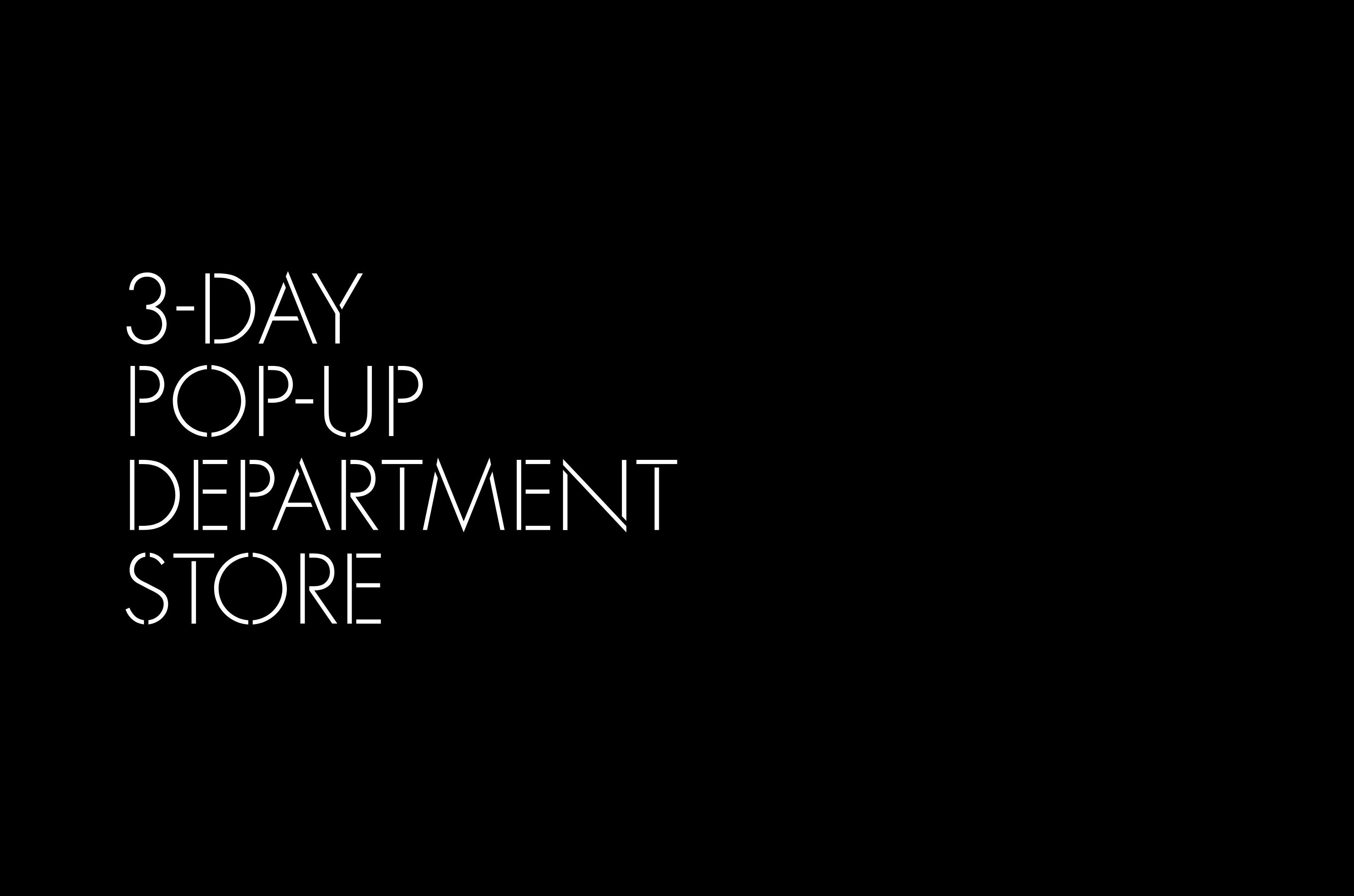 Brand identity for pop-up retail event Store