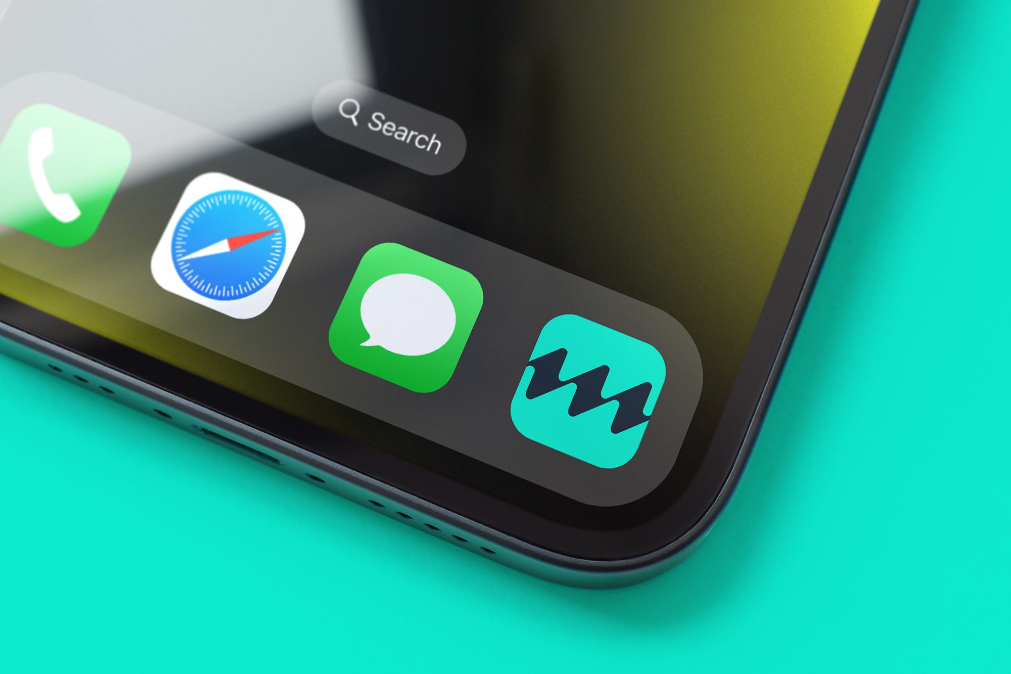 The Machine Discovery logo shown on an app icon on an iPhone.